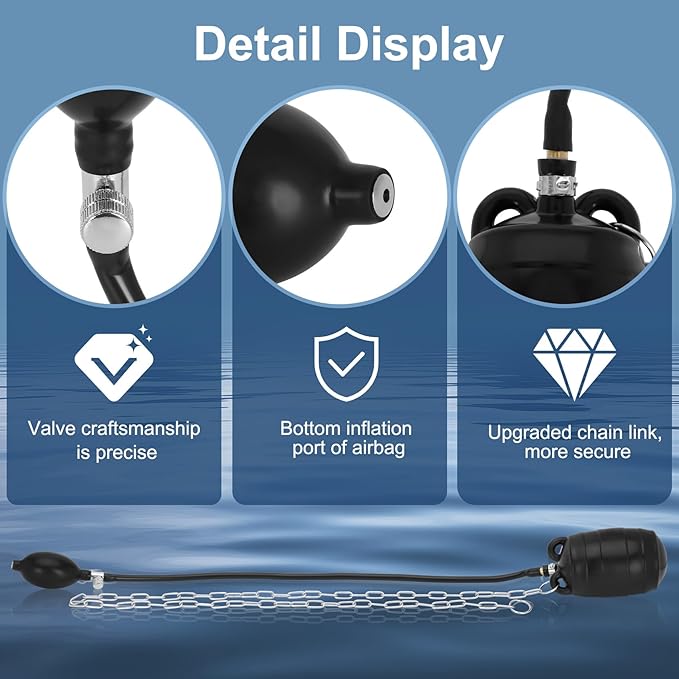 3in Sewer Test Plug, Water Proof and Closed Water Test Inflatable Pipe Plug with Inflatable Bag