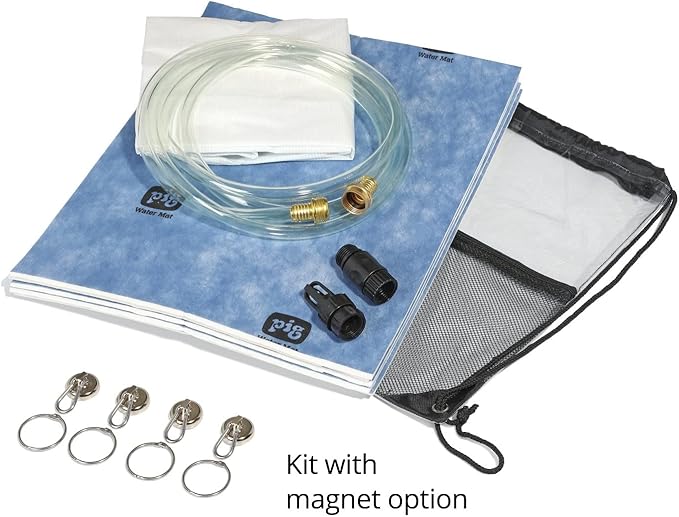 PIG Quick Response Roof Leak Diverter Tarp Kit with Magnetic Hanging Clips - 30" x 30" - PMB30587-WMG