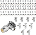 100-Pack Foskan CPVC Angle Stop Valve,1/4 Turn Shut off Valve 1/2" CPVC x 3/8" OD,Chrome Plated Brass