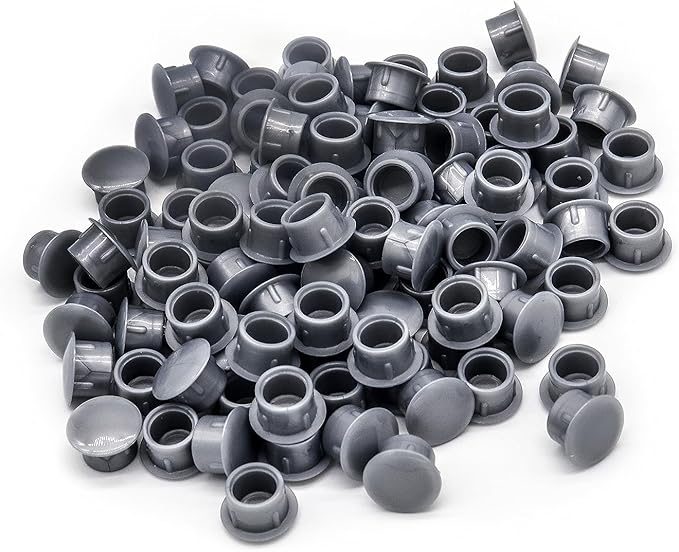 Gray CAM Hole Plugs, 1/2", 100 CT