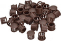 uxcell 11mm(7/16") Plastic Hole Plugs, 36Pcs Flush Type Panel Round Snap in Fastener Knockout Locking Plugs for Furniture Insert End Caps Panels, Brown