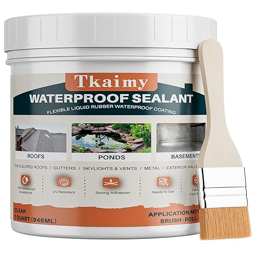 Invisible Waterproof Agent, 1 Quart, Transparent Waterproof Coating, Clear Water Proof and Leak Sealant Repair Roofs, Cracks, Walls, Indoor & Outdoor Liquid Water Proof Sealant