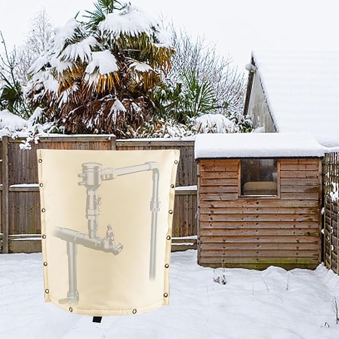Insulated Backflow Preventer Pouch - Outdoor Pipe Insulation for Winter, Well Pump & Sprinkler Valve Protection