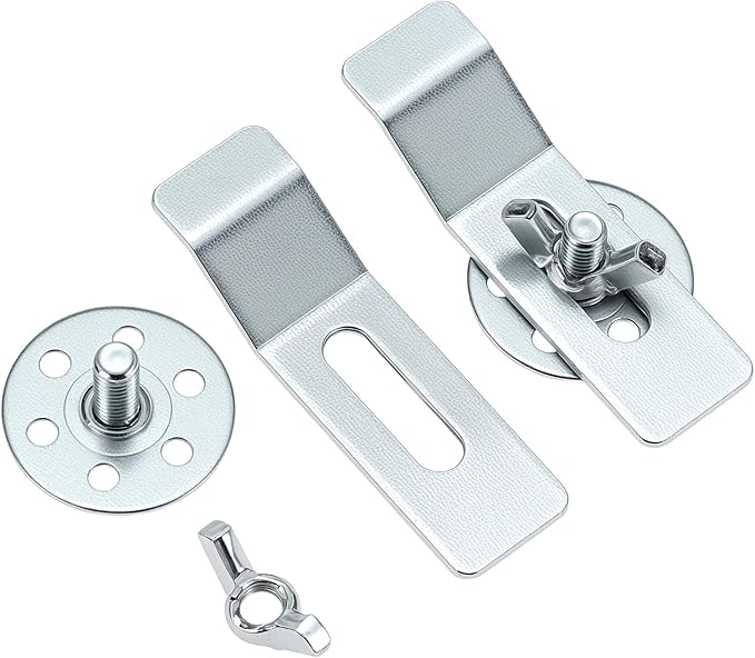 QWORK Sink Clips, 12 Pack Undermount Sink Mounting Bracket, Heavy-Duty Support Clamps for Kitchen & Bathroom Sinks Repair Kit, Silver