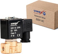 UNOX 1/4" NPT Solenoid Valve 220V AC, Brass Control Valve Normally Closed - 0-232 PSI Multi-Purpose Reliable Control Valve for Water, Air, and Gas - Solenoid Valves