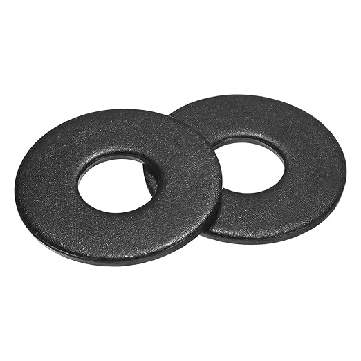 2-Pack M22 Flat Washers, Metric 58mm OD 4mm Thick 304 Stainless Steel Washers for Bolts Screws Nuts for Automotive/Machinery/Furniture, Flat Metal Washers [Black Galvanized]