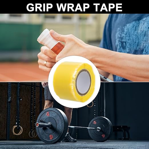 PATIKIL Grip Tape for Handles 1" x5ft, 2 Roll Self-Fusing Silicone Tape for Bike Handles Pull Up Bars Gym Equipment Plumb/Hose/Pipe Leaks Emergency Yellow