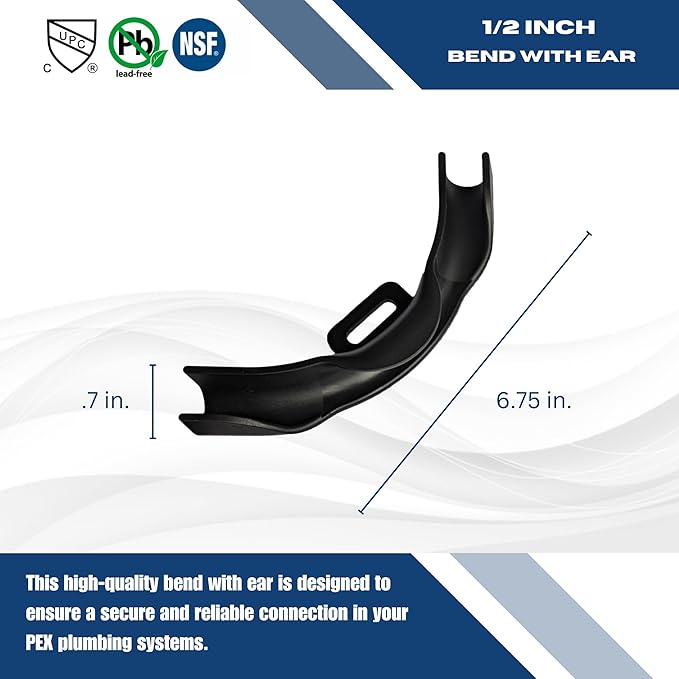 XFITTING 3/8 in - 1/2 in Pex Tubing Bend Support with Nail Tab Heavy Duty Reinforced Plastic, 10 Pieces