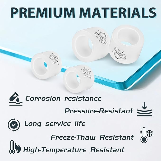 (Pack of 100) Seelink 1/2 Inch PEX A Expansion Rings, Expansion Rings and Sleeves for PEX A Pipe and Fitting Connection