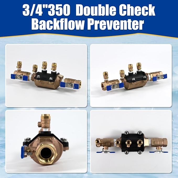 34-350 3/4" 350 Double Check Backflow Preventer, Back Flow Valve, Backflow Preventer, Double Check Valve Assembly