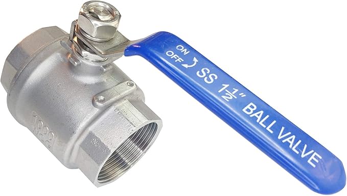 1-1/2" Female Ball Valve NPT Thread 316 Stainless Steel Full Port Ball Valve WOG1000 US Stock