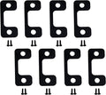 QCAA Solid Brass Deadbolt Strike Plate, Adjustable Jamb Plate, for Electronic Locks, Matte Black, 8 Pack, Made in Taiwan