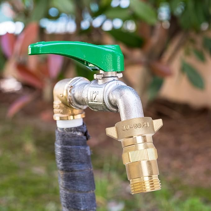 Hourleey Brass RV Water Pressure Regulator, Water Regulator for RV Camper with Filter Screen, Protector for Campers, Travel Trailers, RV Plumbing System, 40-50 PSI