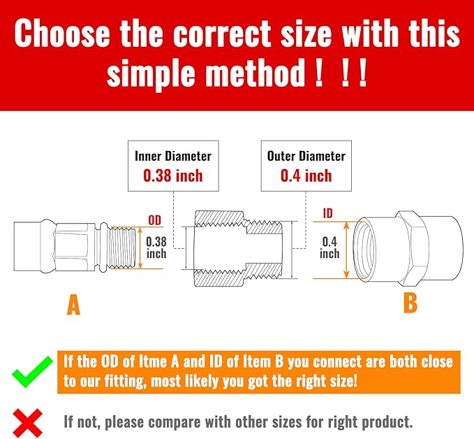SUNGATOR 4-Pack 1/8 Inch Male x 1/8'' Female Brass Pipe Fitting Adapters, 1/8'' NPT Male to Female Adapters, 1/8'' Brass Pipe Extension Fittings for Shower Head