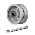 4" X 2" Sliding Gate Wheels, Cast Iron V Groove Wheel with Roller Bearing-700 lbs Capacity, Rolling Gate Wheels, Sliding Gate Casters, Gate wheels for Metal Tube Gate, Silver（10 Pack）