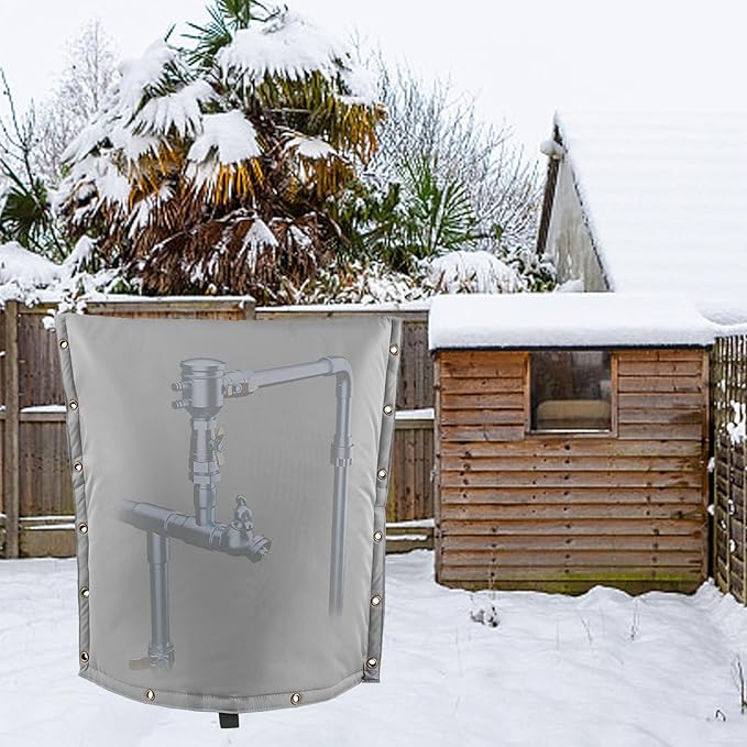 Insulated Backflow Preventer Pouch - Outdoor Pipe Insulation for Winter, Well Pump & Sprinkler Valve Protection