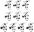 VINTEX 10 Pack Angle Stop Valve 1/2"Push X 3/8" Threaded Compression, 1/2 Inch Push x 3/8 Inch Compression Water Shut Off Valve, 9/16-24UNEF Thread, Copper, CPVC, PE-RT