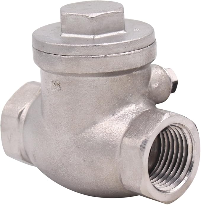 1/2 Inch Swing Check Valve - WOG 200 PSI Stainless Steel SS304 CF8M NPT