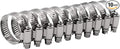 ROADFORMER 0.5" Worm Gear Hose Clamp - SAE 8 Size, Full Stainless Steel with 1/2" Band Width, Working Range 11mm - 23mm Hose Clamps,10 Pack