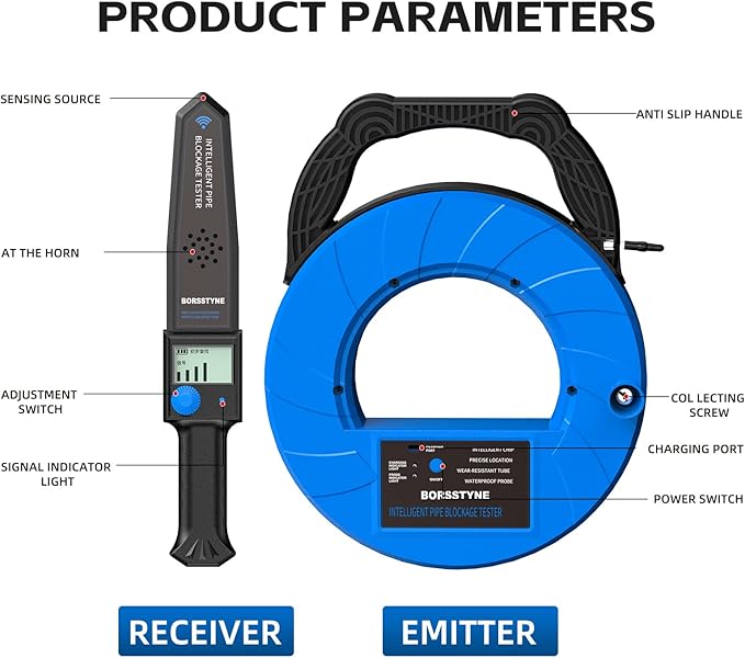 Pipe Locators Precision Blockage Detector for Water pipes underground pipes PVC pipes metal pipes Wall pipes
