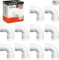 Swimables 2 Inch PVC Sweep 90 - Long Elbow Connector, Schedule 40 10 PVC Sweep 90 Degree Elbow, High-Flow Pipe Elbows Fitting, Compatible with Spa Plumbing & Waterway Installations (10 Packs)