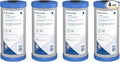 Pentair Pentek EPM-BB Big Blue Carbon Water Filter, Whole House Modified Epsilon Carbon Block Replacement Cartridge with Bonded Powdered Activated Carbon (PAC) Filter, 10" x 4.5", 10 Micron, Pack of 4