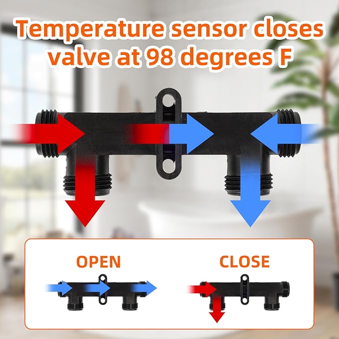 OEM 367010 595926 High-Efficiency Durable 4.5-Inch Replacement Sensor Valve for Instant Hot Water Recirculating Pump System