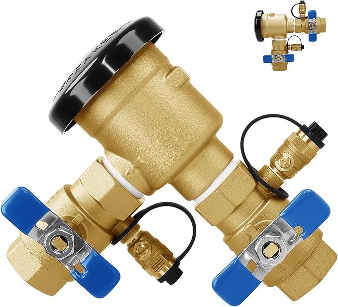 1" 720A Pressure Vacuum Breaker Assembly 1-720A Thickened Brass Backflow Preventer Valve for Irrigation Systems and Commercial Water Supply Systems, Back Siphon Protection, MAX 400PSI