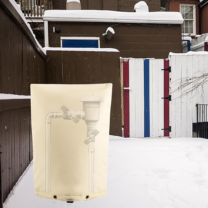 Insulated Backflow Preventer Pouch - Outdoor Pipe Insulation for Winter, Well Pump & Sprinkler Valve Protection