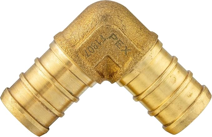(Pack of 30) EFIELD 1/2" Pex Brass Crimp Barb Fittings 10 Pieces each: Tee, Elbow and Coupling,(PEX1807185)