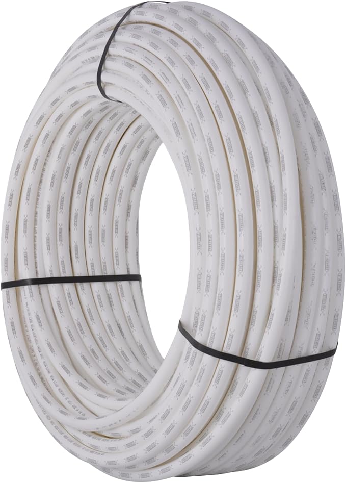 SharkBite 3/4 Inch x 300 Feet White PEX-B, PEX Pipe Flexible Water Tubing for Plumbing, U870W300