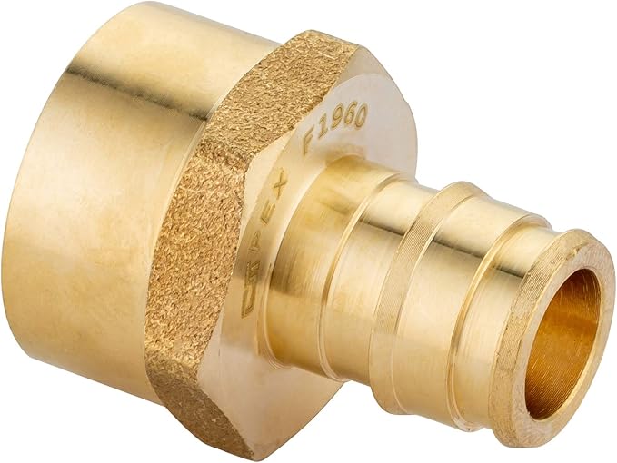 EFIELD Pex A 1/2"x 1/2" Female NPT Adapter Expansion Brass Fittings ONLY For Pex-A Tubing Connection, ASTM F1960 (2),(PEX1960026-2PCS)