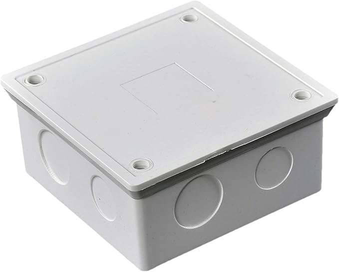 Co. 4" x 4" x 3" Weather & Dust Proof PVC Plastic Junction Conduit Box 3/4" & 1" Holes (4 Pack)