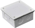 Co. 4" x 4" x 3" Weather & Dust Proof PVC Plastic Junction Conduit Box 3/4" & 1" Holes (4 Pack)