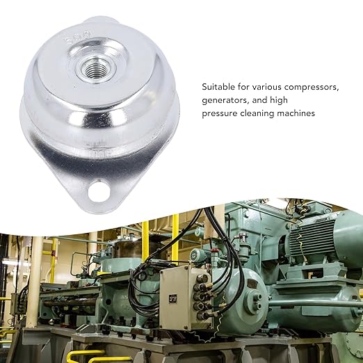 Generator Anti Vibration Pad M16 Mechanical Genset 500kg Load Capacity Rubber Stainless Steel Vibration Reduction Shock Absorption Mat for Equipment Stability