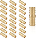 25-Pack HeSun PEX Fittings, 3/4"x3/4" Pex Straight Coupling, Brass Crimp Fitting for Pex Pipes, ASTM F1807(PEX1807006-25)