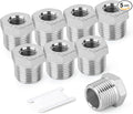 TAISHER 5PCS 304 Stainless Steel Reducer Hex Bushing, 3/4" NPT Male x 1/2" NPT Female, Reducing Pipe Adapter Fitting