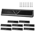 8 Pcs Baseboard Register Vent 24 Inch Duct Opening Size Baseboard Vent Covers Diffuser Adjustable Corner Return Air Grille for Home Floor Wall Air Flow Control (8, Black, 24 Inch)