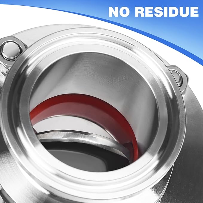 2 Inch Butterfly Valve Sanitary 2 Pcs Stainless Steel 304 with Pull Handle Tri Clamp Butterfly Valve