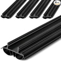 4 Pcs 36" Double Bubble Kerf Door Sweep 1-3/4" Wide Vinyl Weatherstrip Seal for Exterior Doors, Energy Efficient Draft Stopper, Easy Slide in Installation, Blocks Dust/insects/noise (Black)