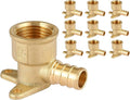 PEX Fitting 3/4" Drop Ear Elbow,10Pack Pex 3/4 Inch x 3/4 Inch Female NPT Drop Ear Elbow,PEX F1807 Crimp Brass Fittings(PEX1807169)