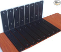 10 Pack - L 8" x H 6" x W1.5, 5mm Thick Black L Shelf Bracket, Iron Shelf Brackets, Metal Shelf Brackets, Floating Shelf, Shelf Supports with Screws