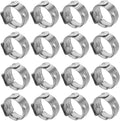CHILDWEET 50Pcs Stainless Steel Pex Crimp Rings Pinch Clamps Water Pipe Clamps for Plumbing Pex Tubing Connections Sturdy Metal Pipe Fittings