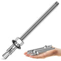 Mywish 1/2 x 5 Inch Wedge Anchors, 5Pcs 304 Stainless Steel Industrial 1/2 Heavy Duty Industrial Masonry Wdege Anchor Bolts for Brick Cement and Concrete, Bright Finish