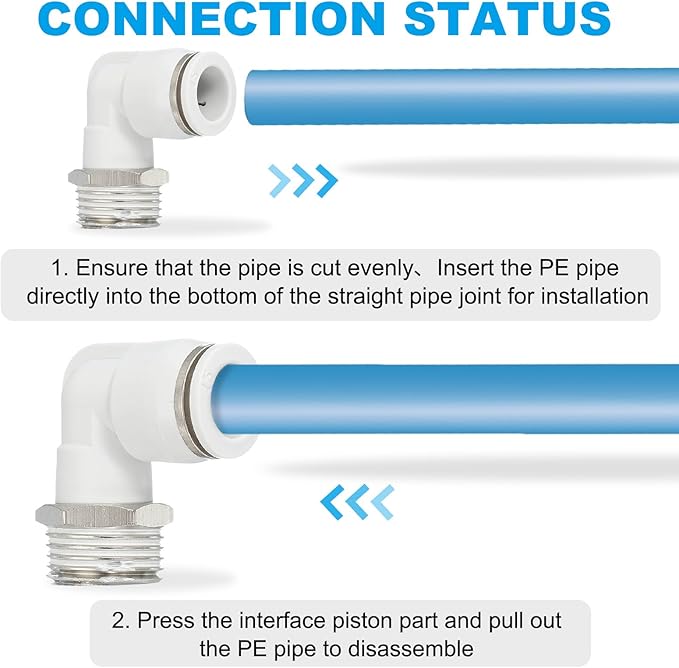 PATIKIL Push to Connect Fitting, 5 Pack Pneumatic Air Elbow Quick Connector 1/2"PT Male Thread x 12mm Tube 90 Degree Connect Tubing Elbow Air Tube Fitting Pneumatic Quick Adapter, White