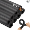 8 Pack Pipe Insulation Foam Tube 1" ID*3/8" TH-15.74" Foam Tubing Black Pipe Cover Heat Preservation for Outdoor Water Pipe Insulation,AC Unit, Exercise Machine Handle & Roof Rack Etc