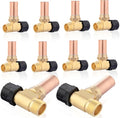 Water Hammer Arrestor,7/8" Female Swivel Ballcock Nut X 3/4" Male Thread Copper Water Arrestor for Toilet Connection(10PACK,Copper Arrestor)(HAMMER024-10Pack)