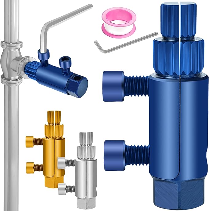 Broken Pipe Thread Extractor Tool, New Broken Faucet Removal Tool, 2025 Stripped Screw Bolt Extractor Set for 1/2" 3/8" 3/4" 1" Damaged Faucet Water Pipe, Handle Valve Thread Extractor (Blue)