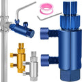 Broken Pipe Thread Extractor Tool, New Broken Faucet Removal Tool, 2025 Stripped Screw Bolt Extractor Set for 1/2" 3/8" 3/4" 1" Damaged Faucet Water Pipe, Handle Valve Thread Extractor (Blue)