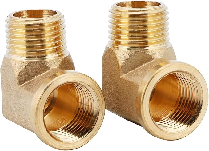 2pcs 90 Degree Barstock Street Elbow 1/2" NPT Male to 1/2" NPT Female Forged Fitting by CX WONDERLAND